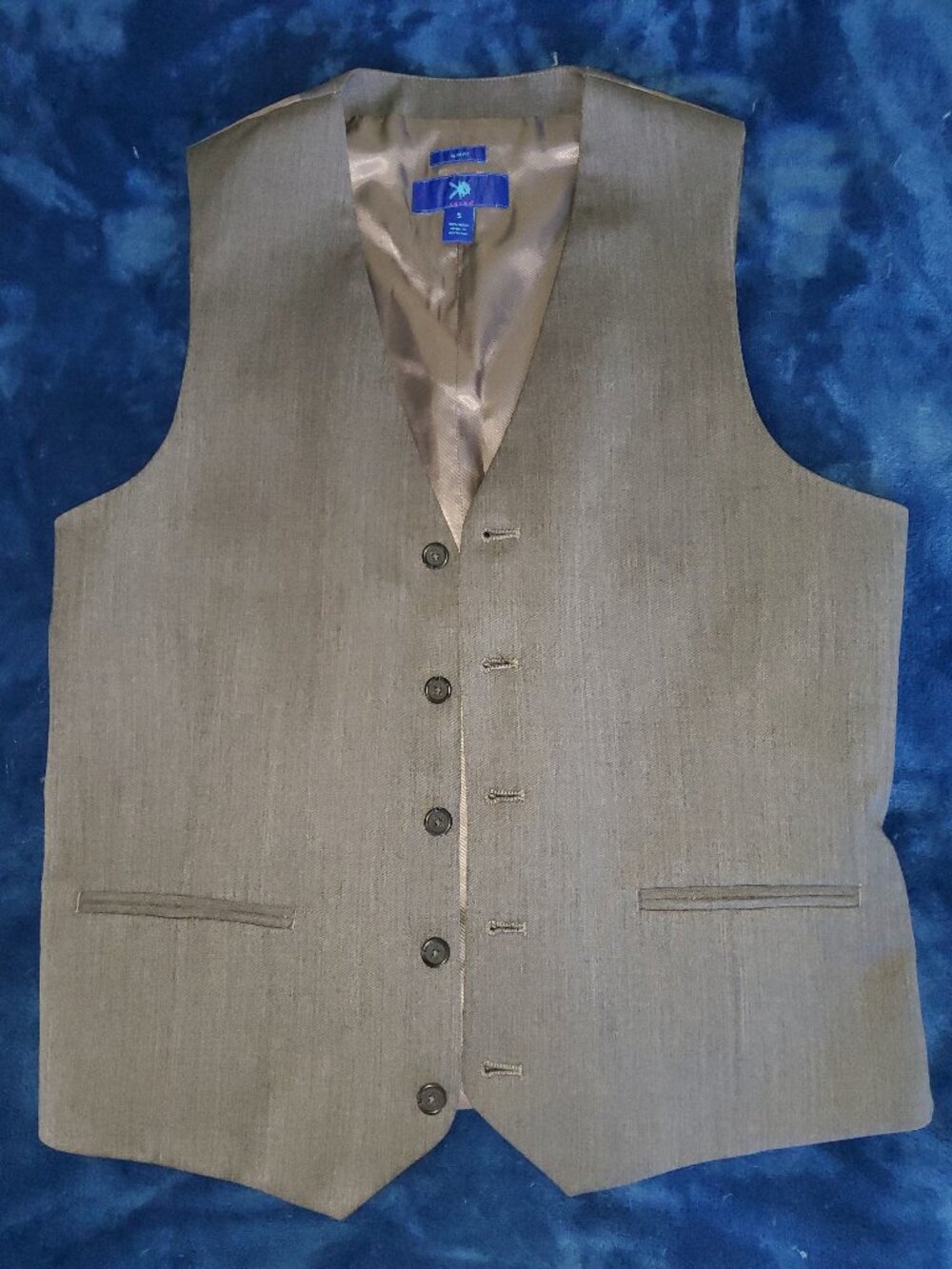 Men's Wearhouse Egara Gray Slim Fit Wool Suit Vest Waistcoat Formal